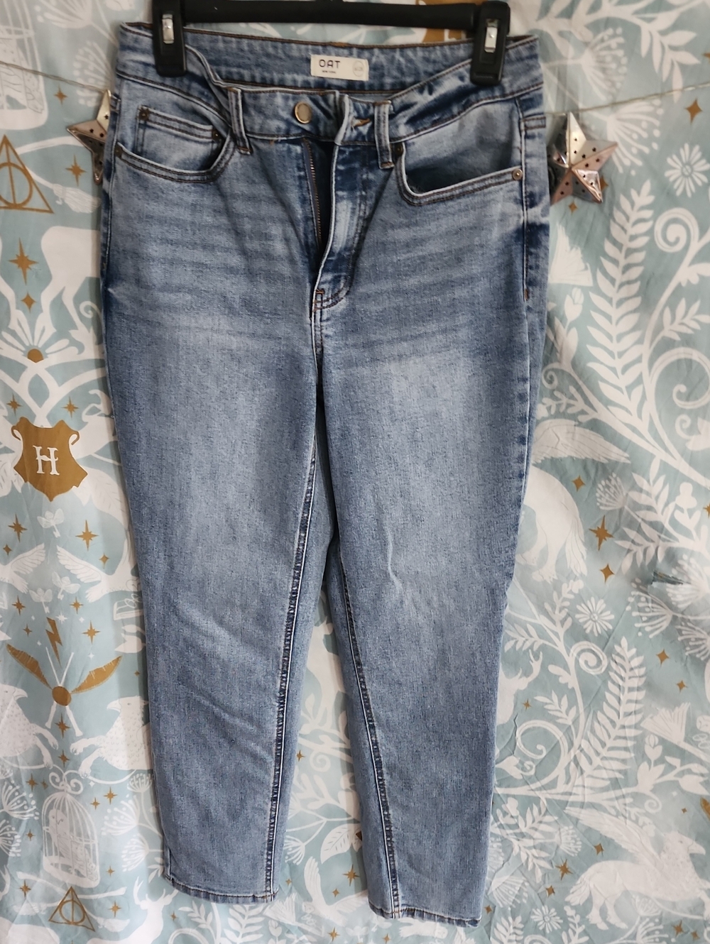 OAT New York- Light Wash Cropped Slim Jeans for Women